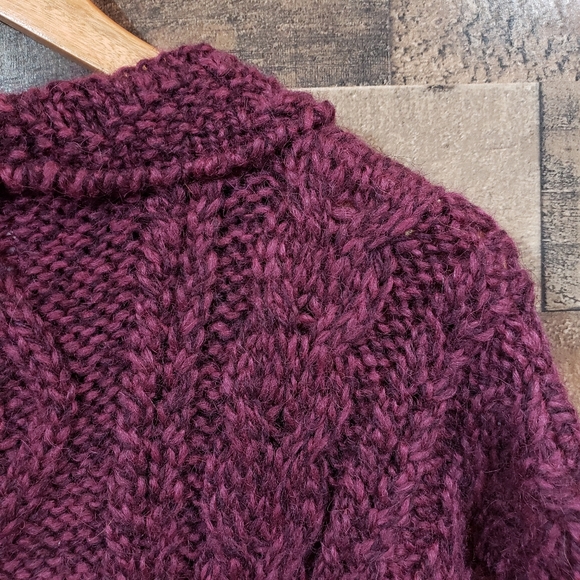 Folda vintage cable knit oversized chunky wool sweater size medium - Picture 5 of 9